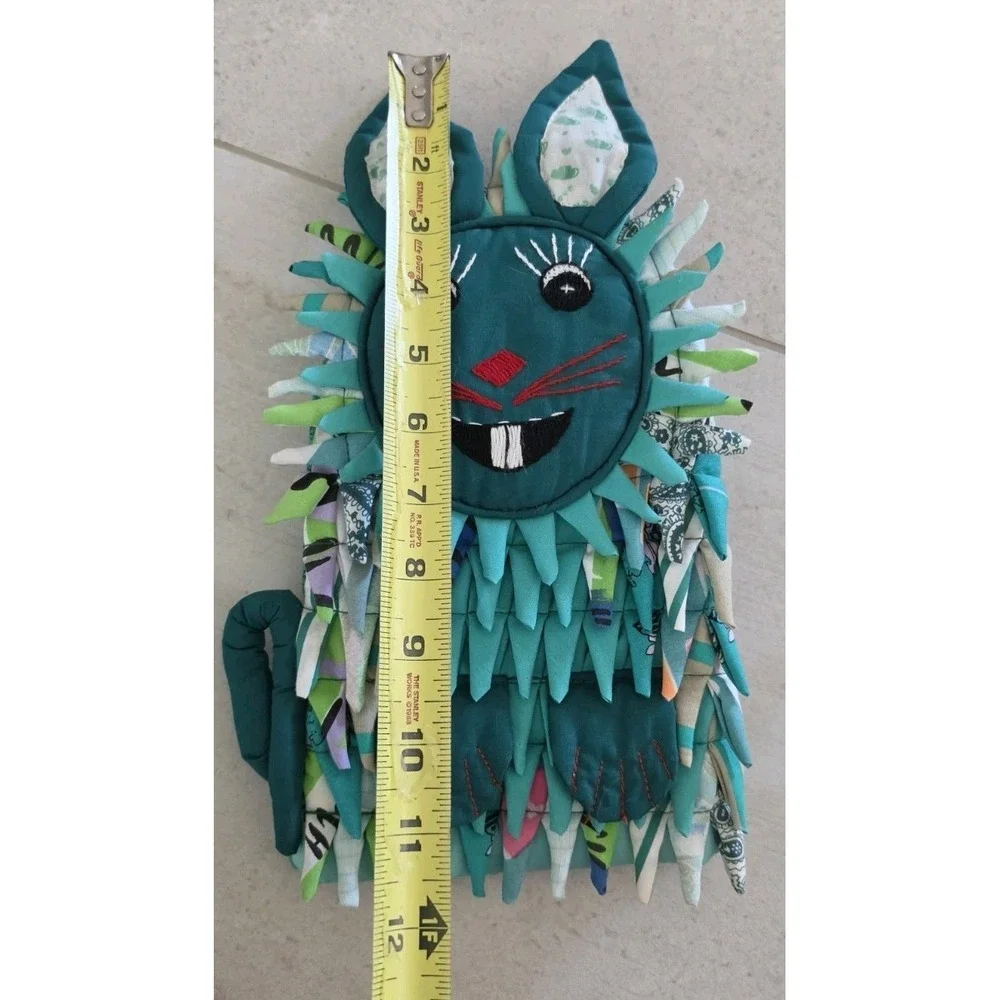 VTG NWT  Victor Bonomo Style Animal Oven Hippie Mitt Folk Art Fabric Kitsch